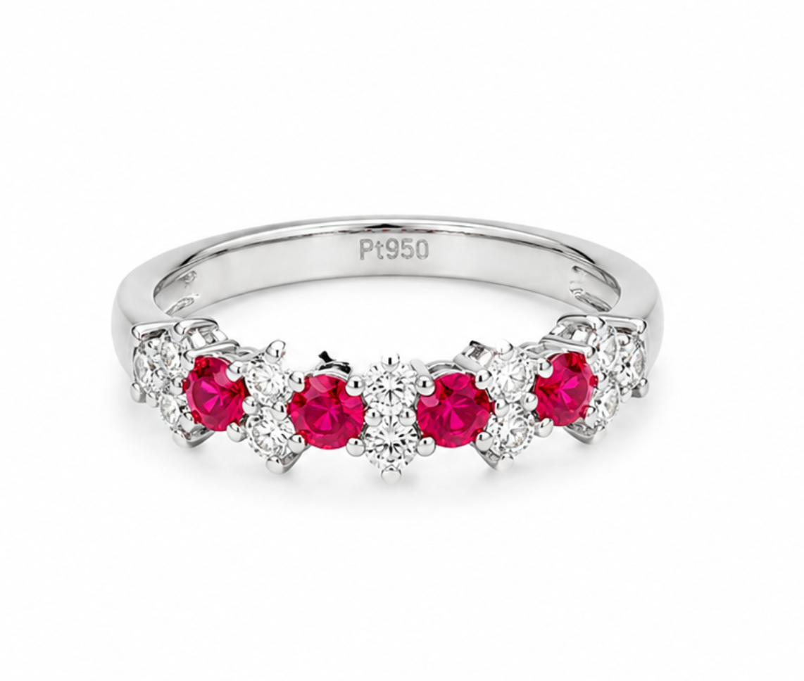 Ruby Diamond Ring 0.52 / 0.37ct